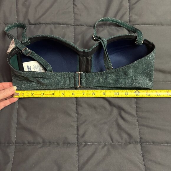 Lands' End Shine Twist Front Bandeau Bikini Top - Land's End - Size: 4 - NWT - Picture 7 of 14